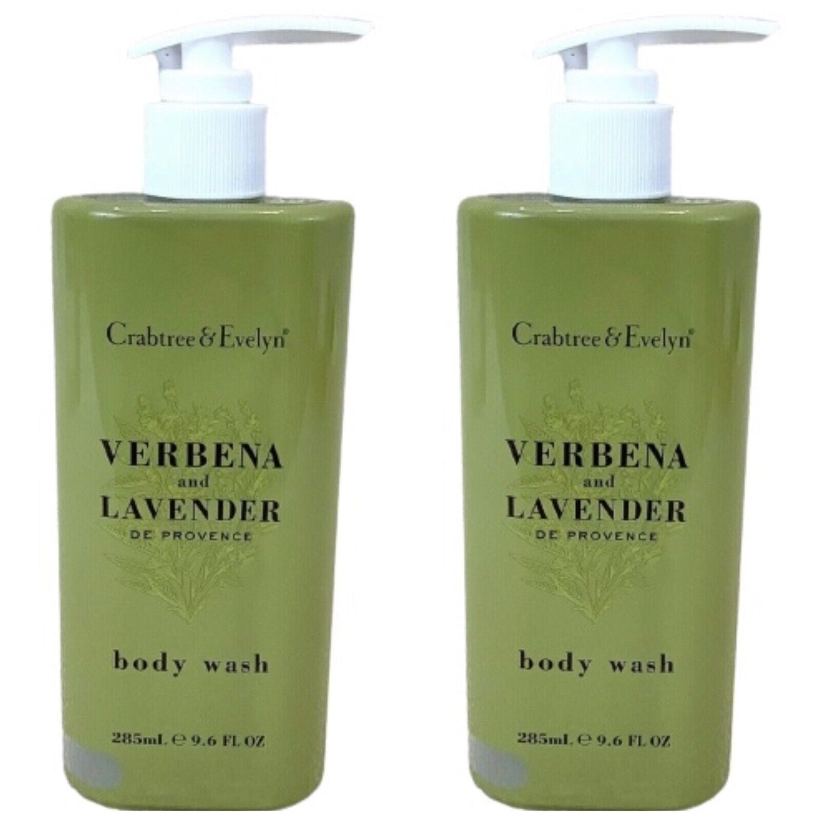 Crabtree & Evelyn Verbena Lavender Body Wash Bundle (285ml each