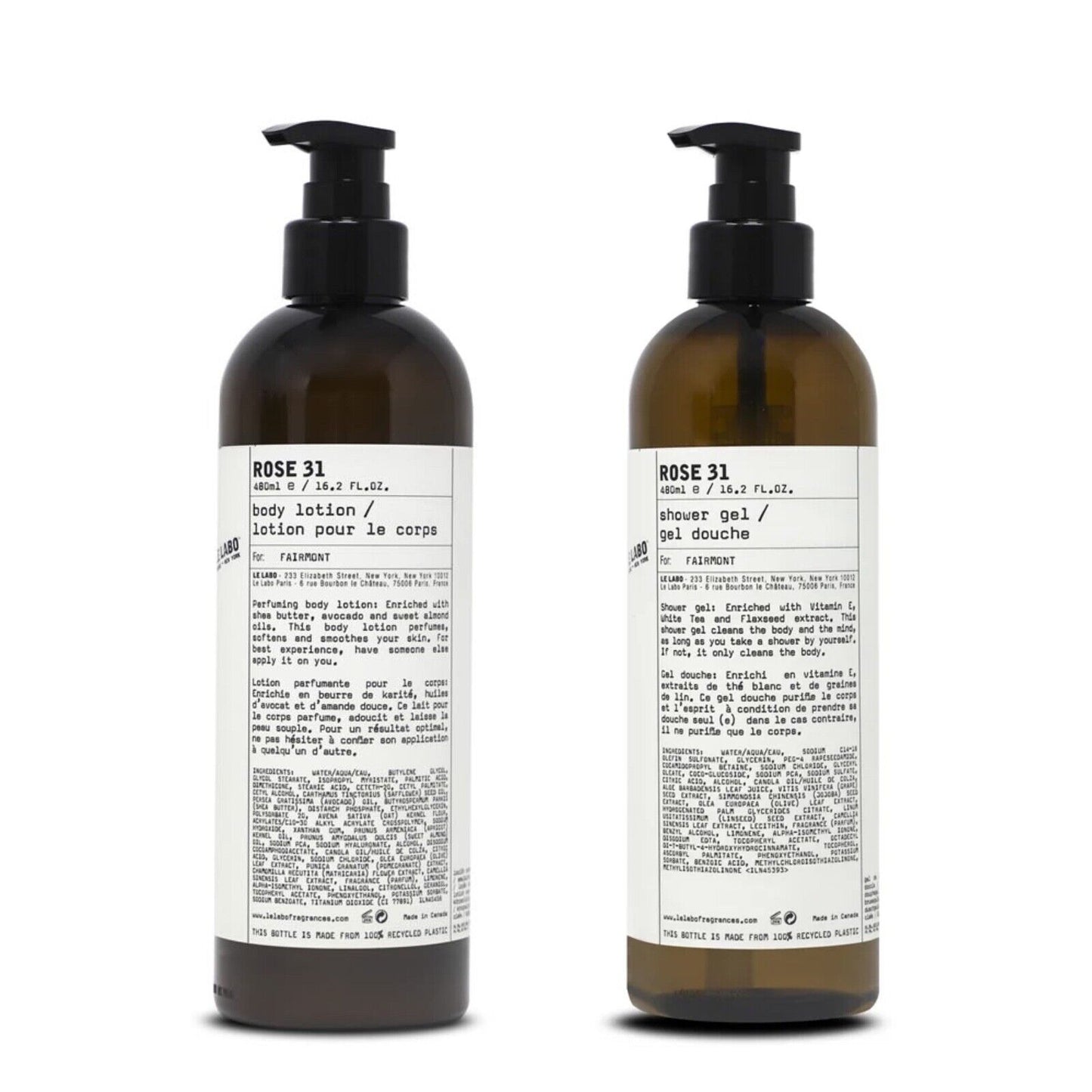 Le Labo Rose 31 Body Lotion & Shower Gel Bundle (480ml each)