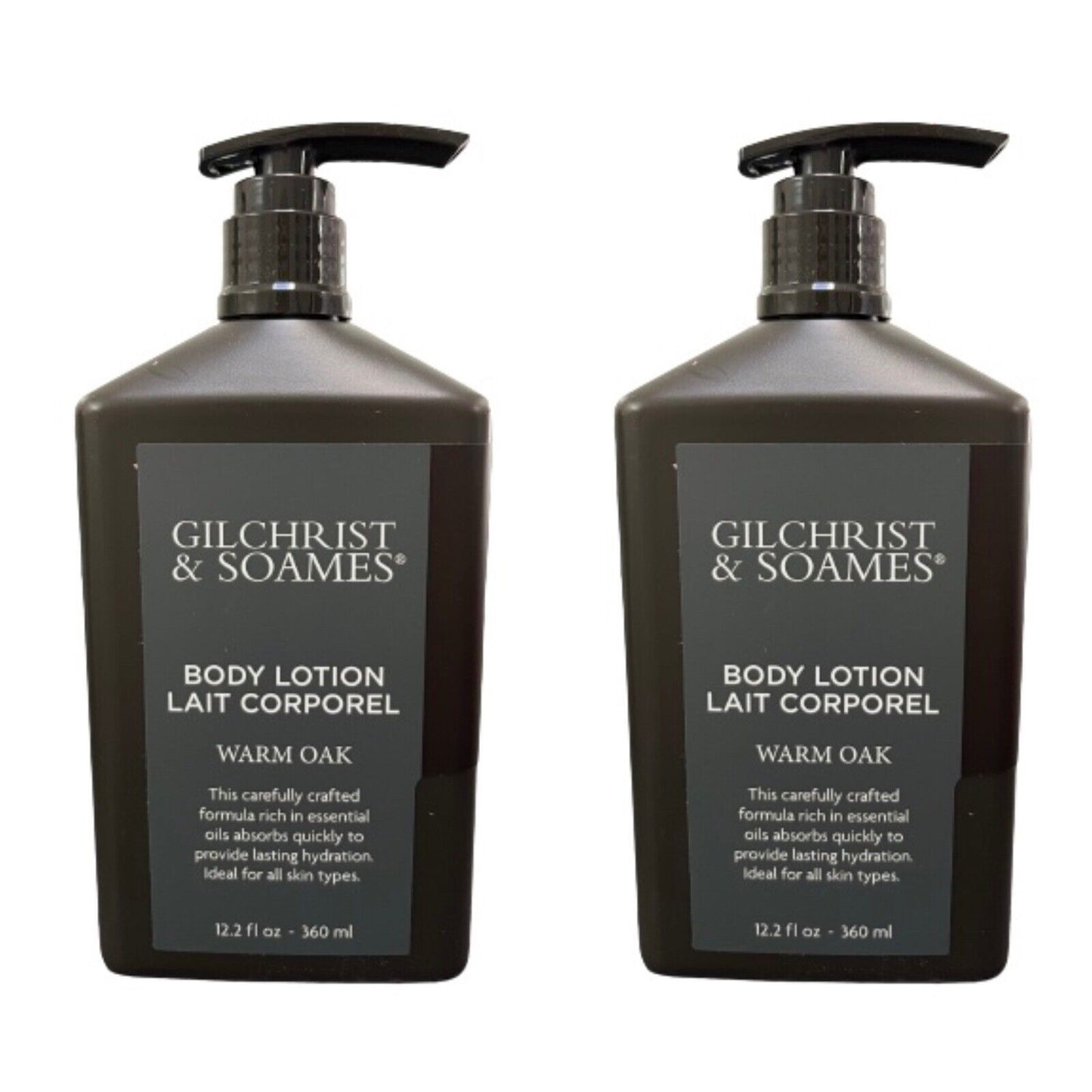 Gilchrist & Soames Warm Oak Body Lotion Bundle (12oz each)