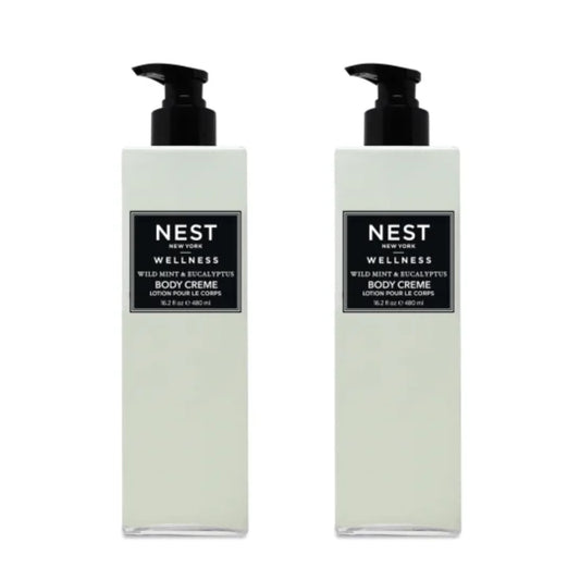 NEST Wild Mint & Eucalyptus Body Cream Bundle by Hyatt (16oz each)