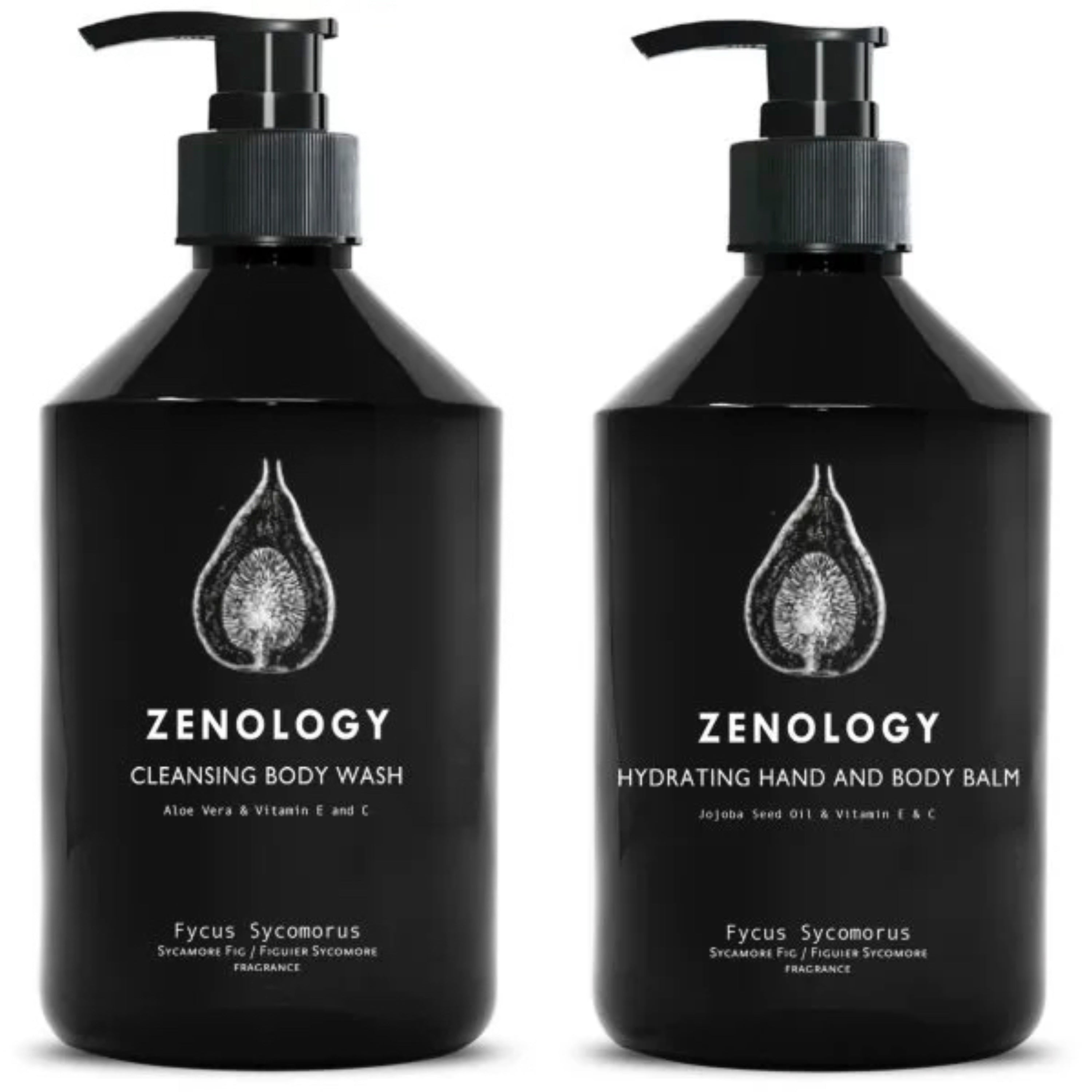 Zenology Fycus Sycomorus Body Wash & Body Balm 500ml Bundle