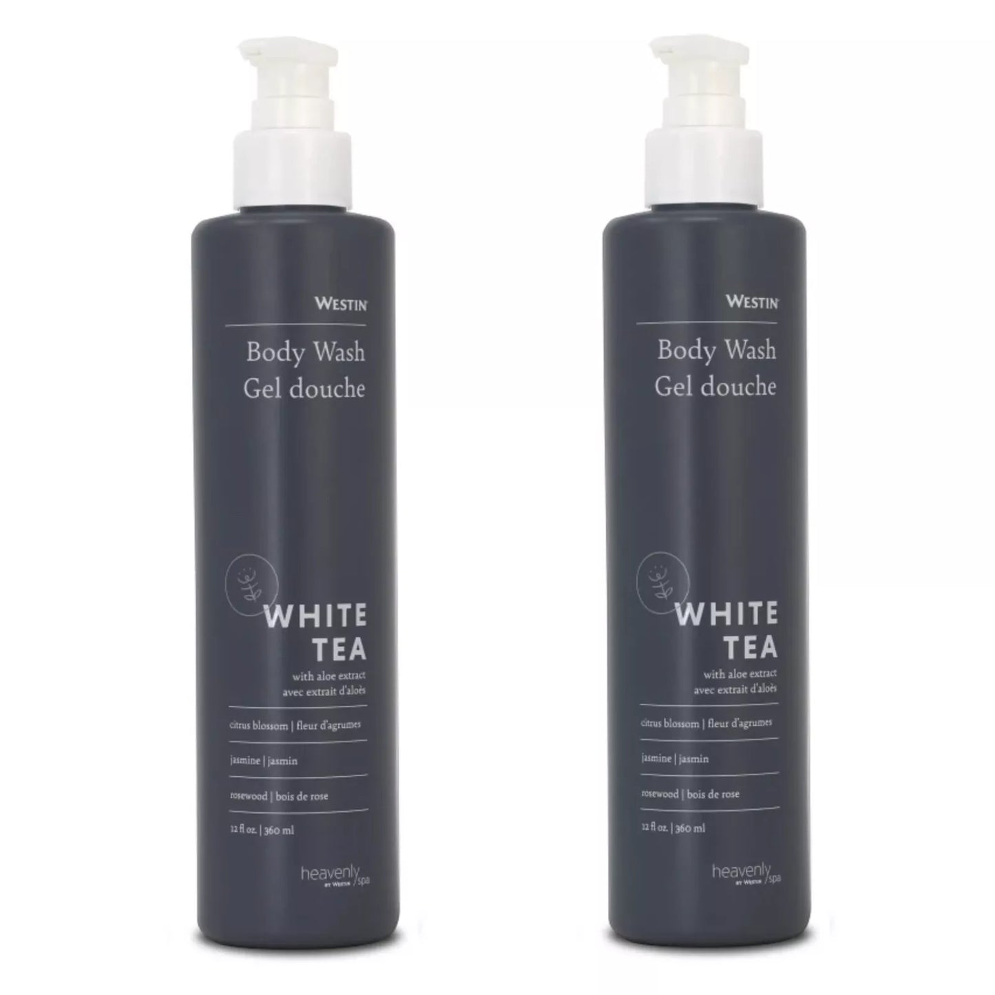 Westin White Tea Body Wash with Aloe 12oz Set of 2 New