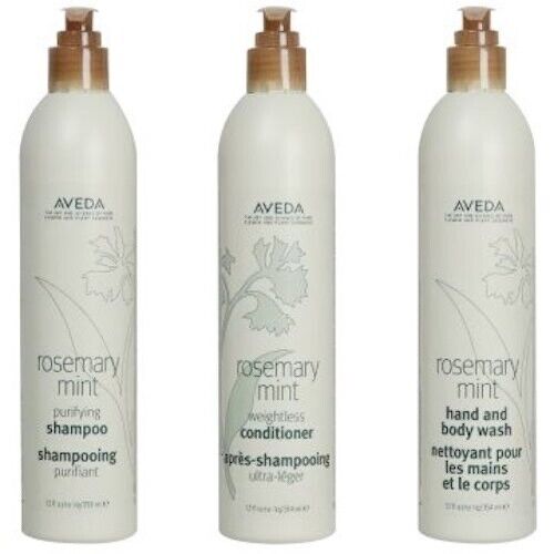 Aveda Rosemary Mint Shampoo Conditioner & Body Wash Bundle (Set of 3; 12oz each)