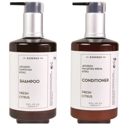 Korres Fresh Citrus Shampoo & Conditioner 10oz