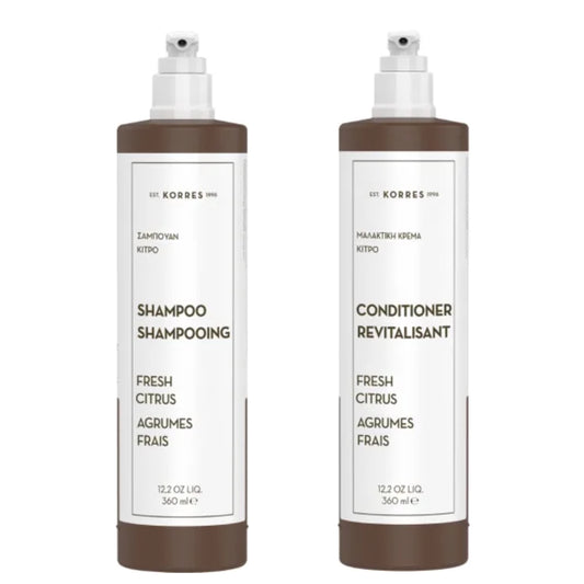 Korres Fresh Citrus Shampoo & Conditioner Bundle (360ml each)