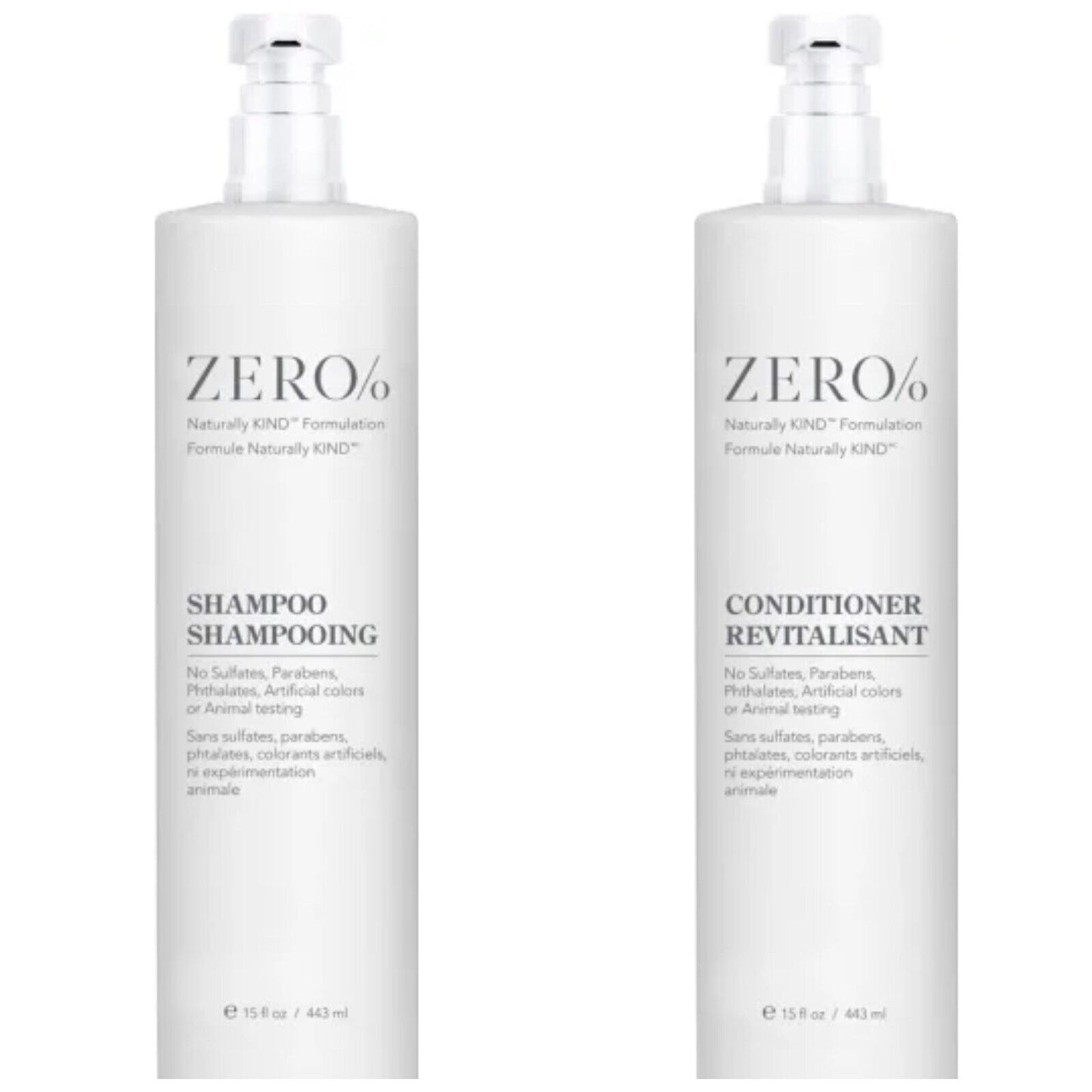 Zero% by Gilchrist & Soames Shampoo & Conditioner Bundle (15oz each)