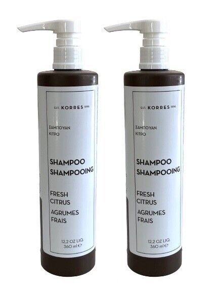 Korres Fresh Citrus Shampoo Bundle (360ml each)