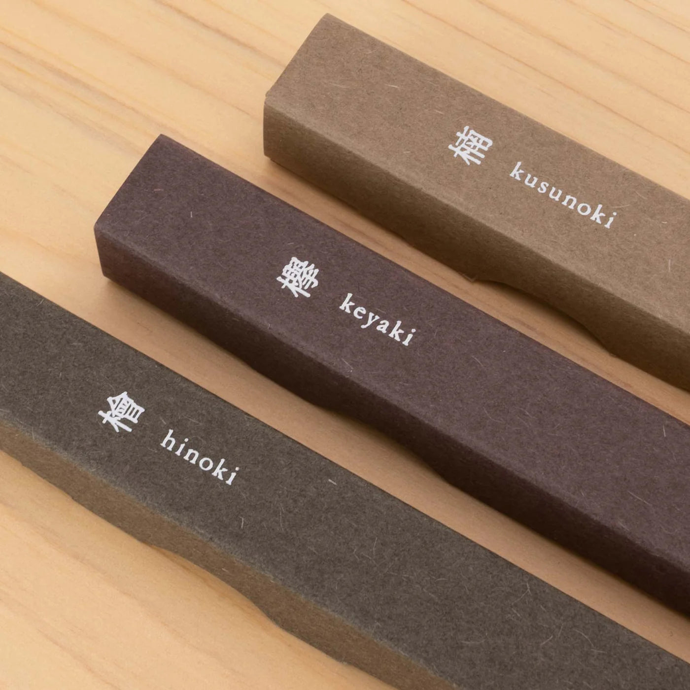 Kousaido Waboku Incense Box - Hinoki, Keyaki, and Kusunoki Scents; 75 sticks total