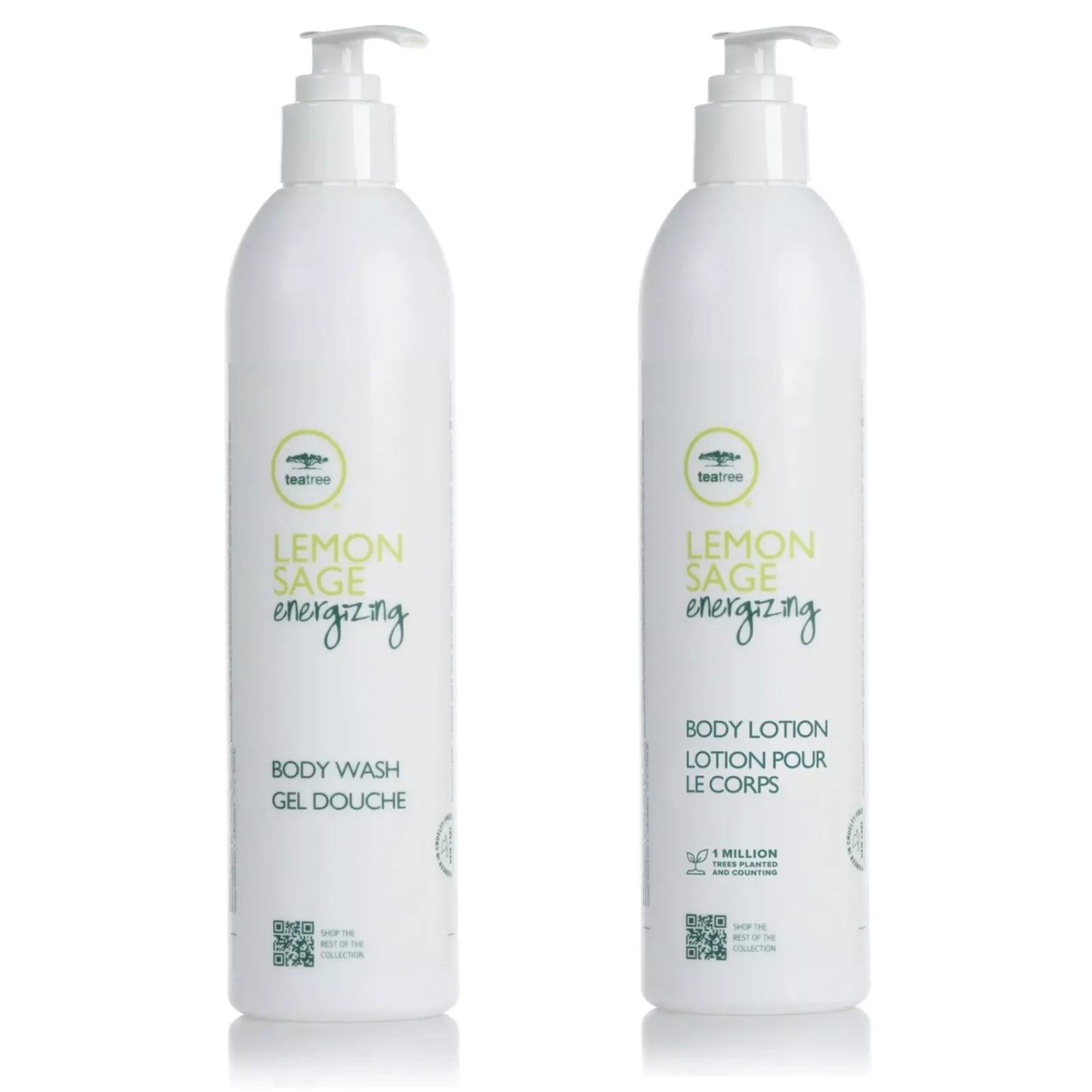 Paul Mitchell Lemon Sage Body Wash & Body Lotion 12oz New