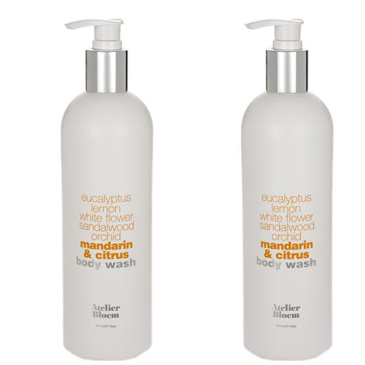 Atelier Bloem Mandarin & Citrus Body Wash Shower Gel 16oz Set of 2