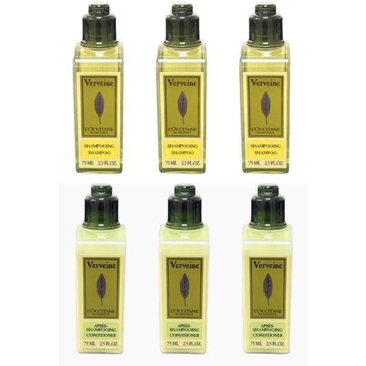 L'Occitane Verbena Shampoo & Conditioner 75ml 3 of each